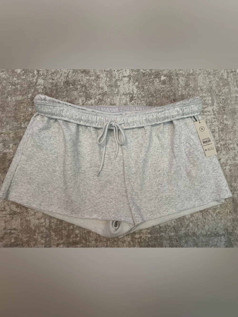 No Boundaries Heather Gray Drawstring Foldover lace Shorts size XXL-NWT